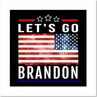 Let's Go Brandon Us flag Posters and Art